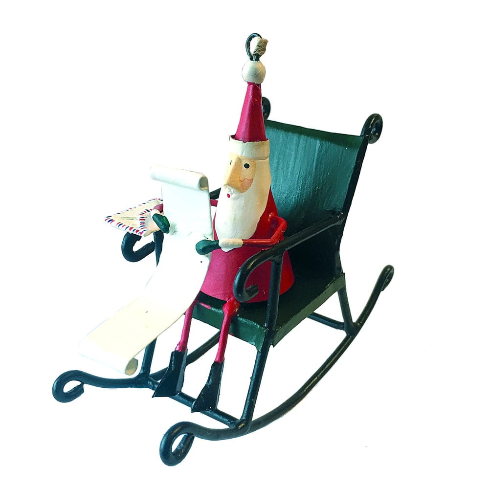 Decorațiune suspendată pentru Crăciun G-Bork Santa in Rocking Chair bonami.ro imagine 2022