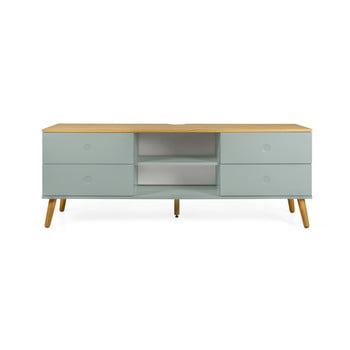 Masă tv cu detalii în decor de stejar tenzo dot, lățime 162 cm, verde