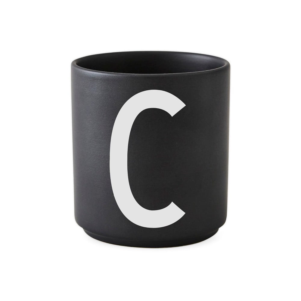 Cană din porțelan Design Letters Alphabet C, 250 ml, negru bonami.ro imagine 2022