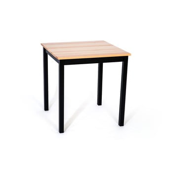Masă dining din lemn de pin loomi.design sydney, 70 x 70 cm, negru-natural