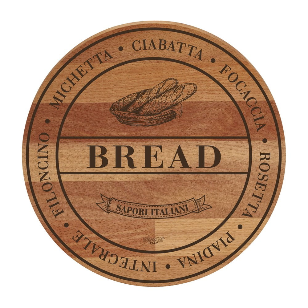 Tocător din lemn de fag Bisetti Broad Bread, ø 30 cm