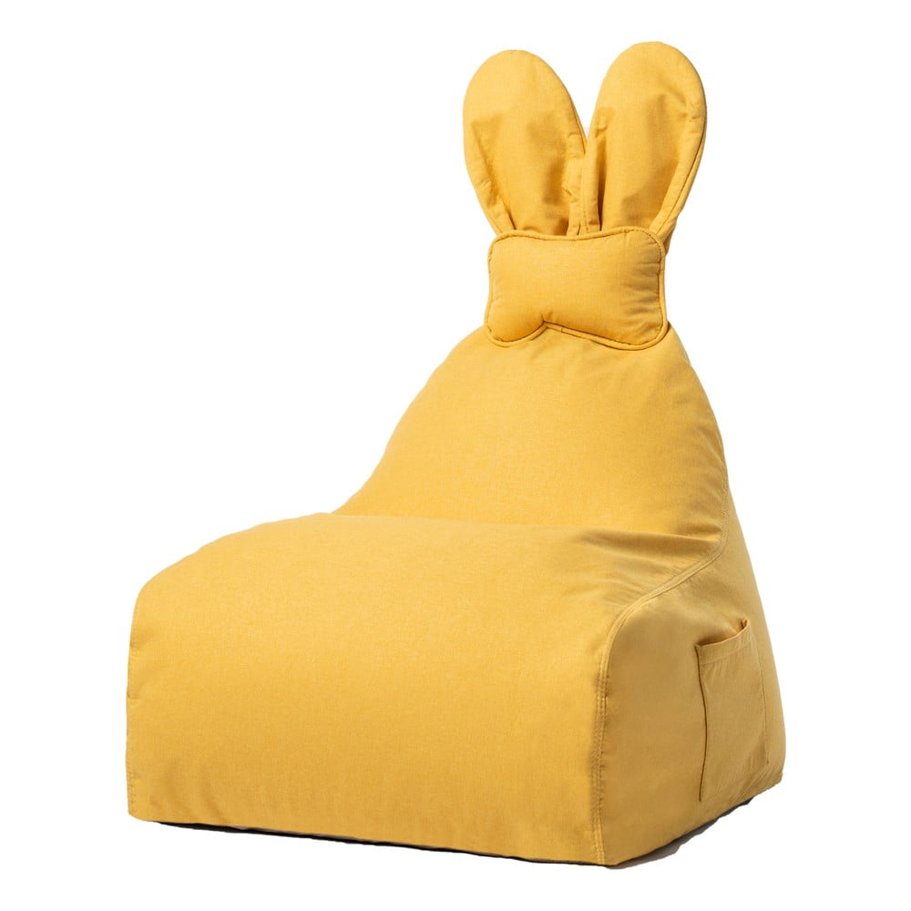 Fotoliu sac pentru copii the brooklyn kids funny bunny, galben