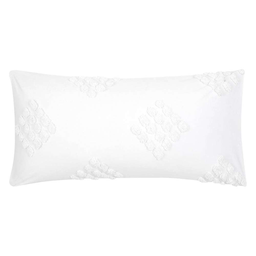 Set de 2 fețe de pernă decorative din bumbac percale westwing collection fia, 40 x 80 cm, alb