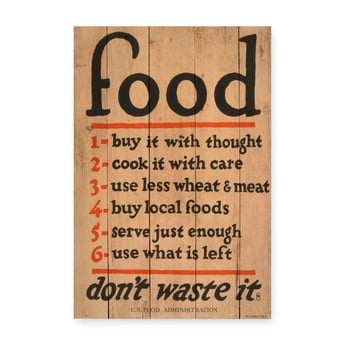 Tablou din lemn de pin Really Nice Things Food, 60 x 40 cm