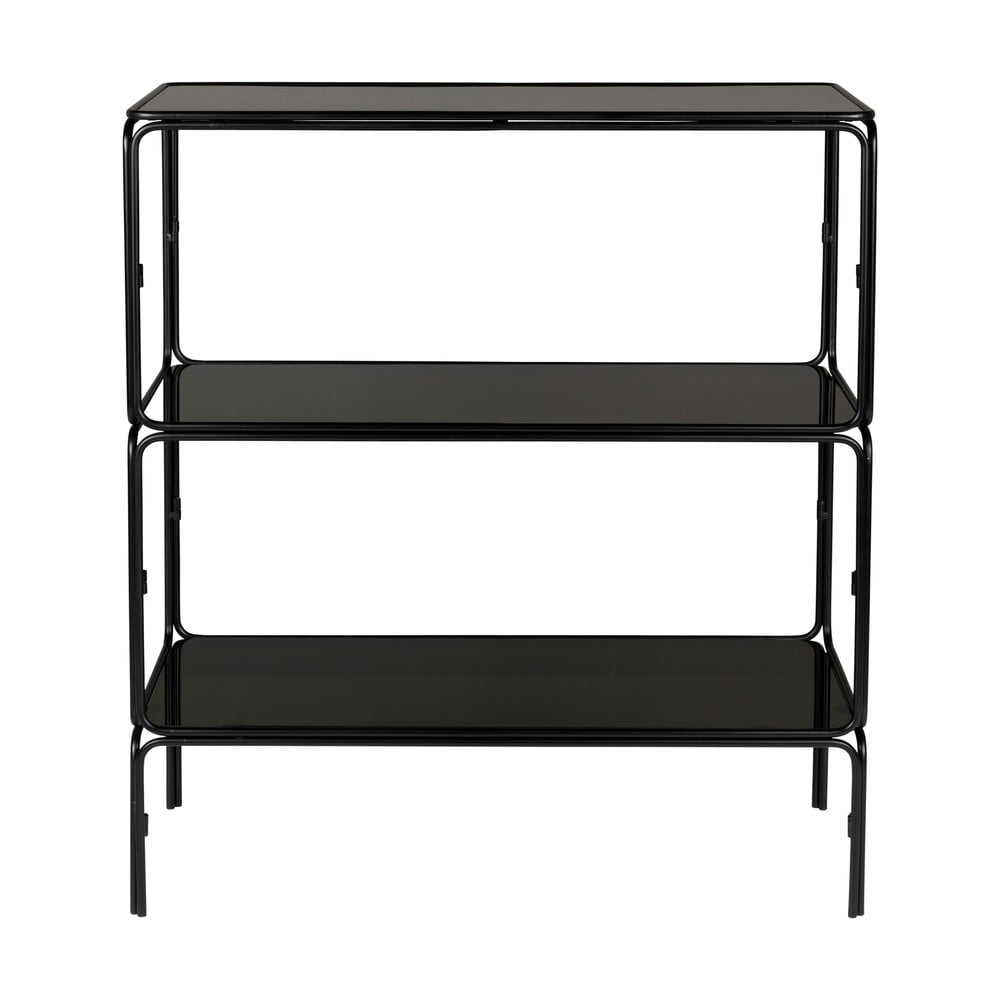 Bibliotecă neagră din metal 80x89x35 cm Liah – White Label
