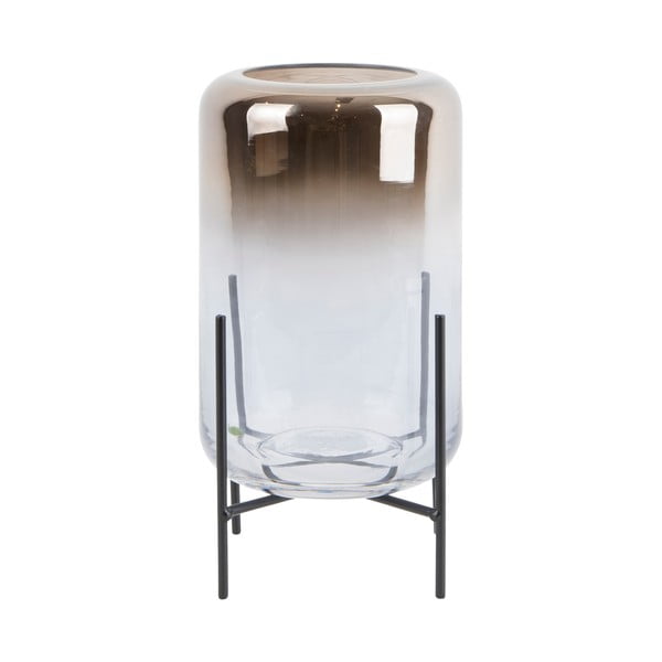 Vază din sticlă PT LIVING Silver Fade, înălțime 23,5 cm