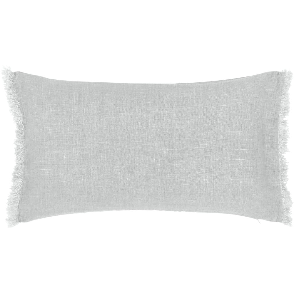 Față de pernă decorativă din in westwing collection luana, 30 x 50 cm, gri