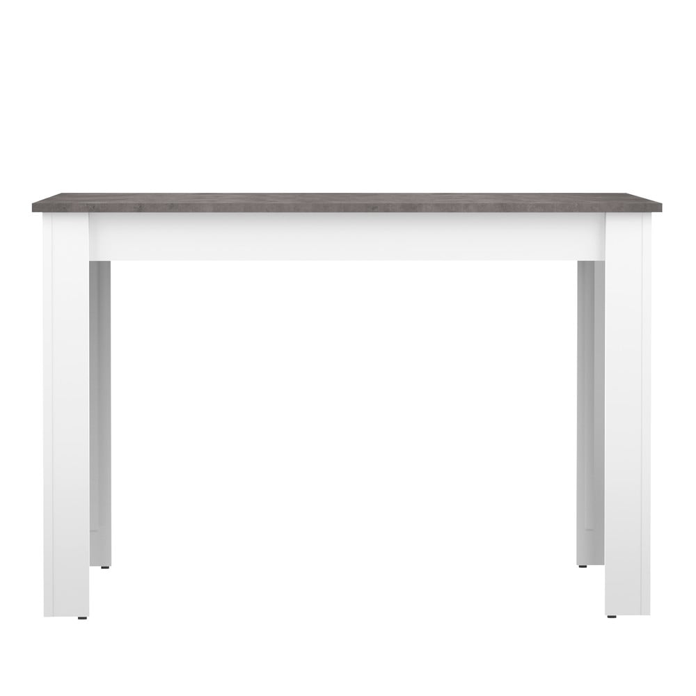 Masă de sufragerie albă cu blat cu aspect de beton 110x70 cm Nice - TemaHome France