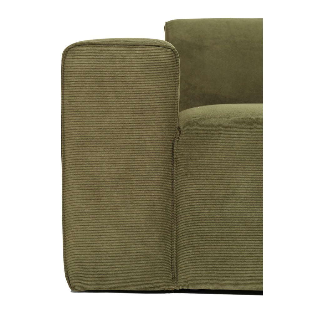 Canapea verde cu tapițerie din catifea reiată 202 cm Sting – Scandic 202 imagine noua somnexpo.ro