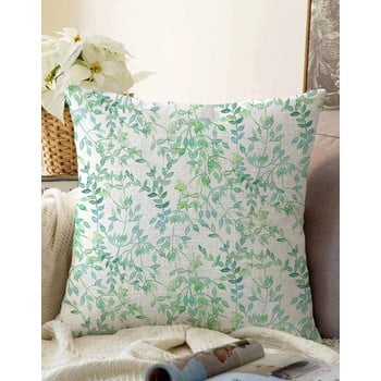 Față de pernă din amestec de bumbac minimalist cushion covers twiggy, 55 x 55 cm, bej-verde