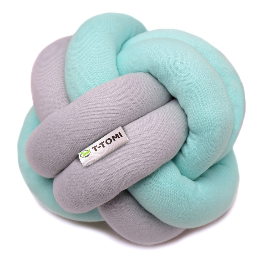 Minge tricotată din bumbac t-tomi, ø 20 cm, verde - gri