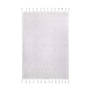 Covor lucrat manual nattiot orlando, 120 x 170 cm, alb