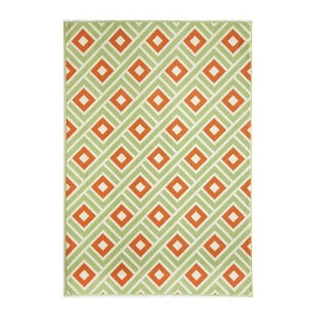 Covor adecvat pentru exterior floorita greca green, 160 x 230 cm, verde - portocaliu