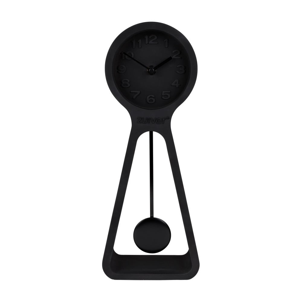 Ceas de masa din beton Zuiver Pendulum, negru