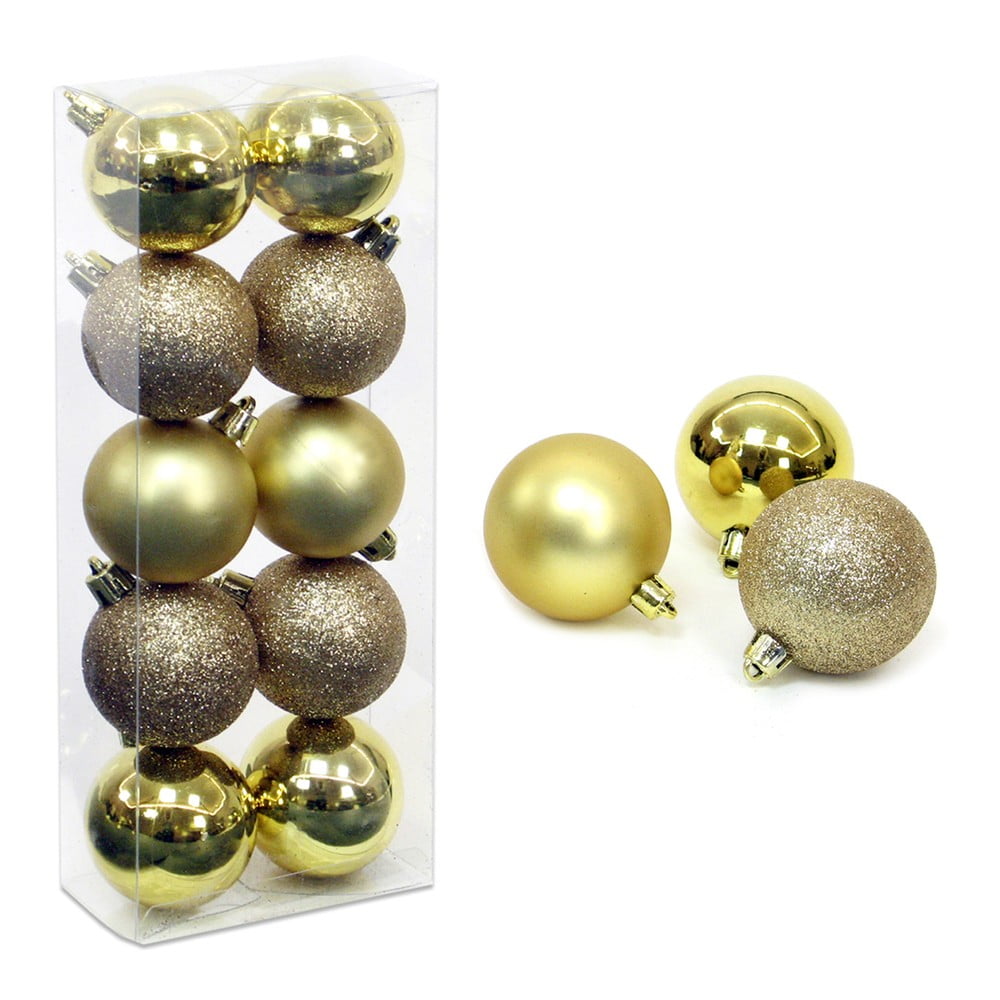 Set 10 globuri aurii de Crăciun Navidad Casa Selección, ø 5 cm aurii pret redus