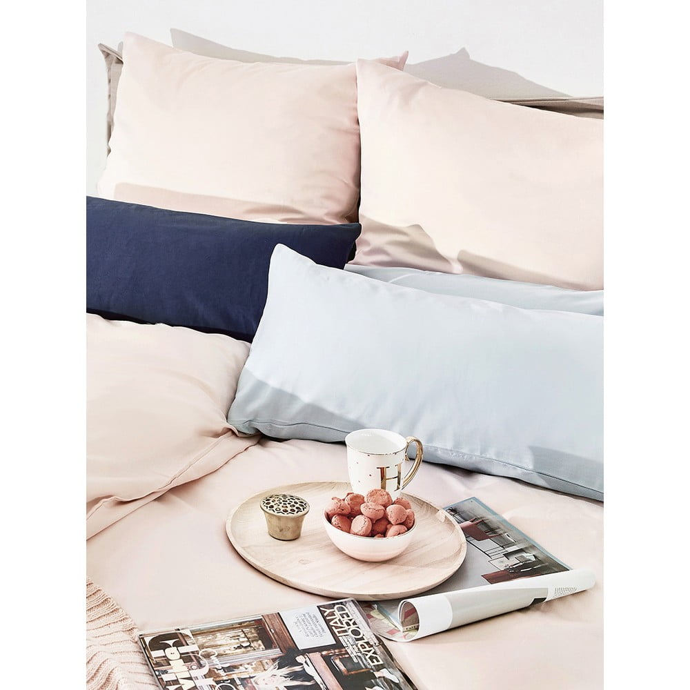 Lenjerie de pat roz din bumbac satinat 200×135 cm Comfort – Westwing Collection 200x135 imagine noua somnexpo.ro
