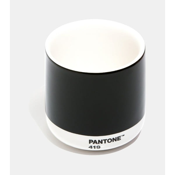 Cană termică din ceramică Pantone Cortado, 175 ml, negru