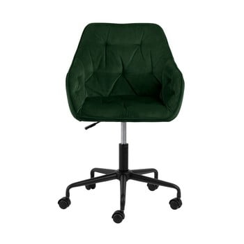 Scaun de birou cu suprafață de catifea actona brooke, verde