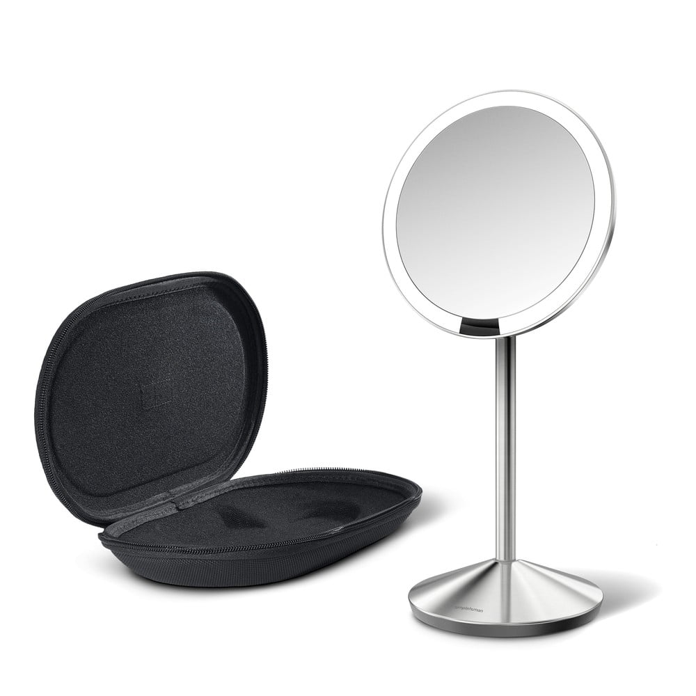 Oglindă cosmetică cu led/de mărire ø 12 cm Travel – simplehuman