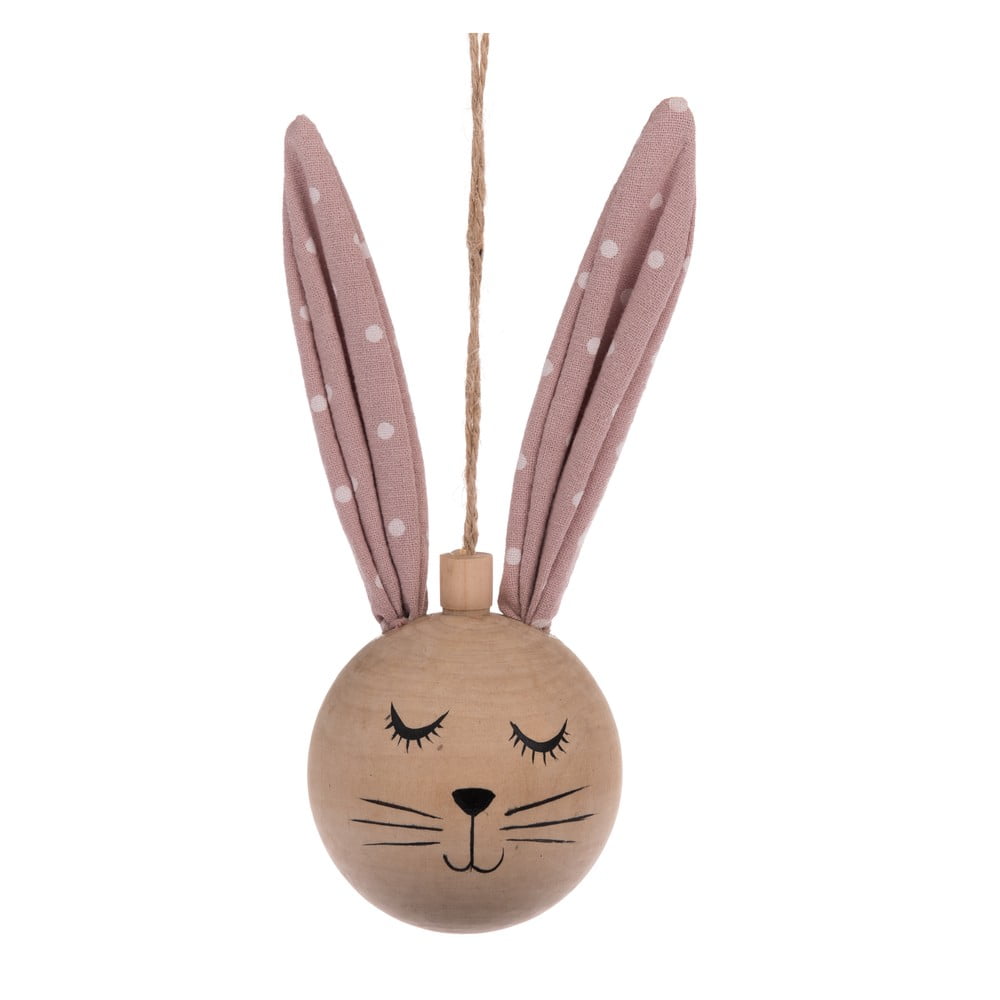 Poza Decoratiune suspendata din lemn pentru Paste Dakls Bunny, roz