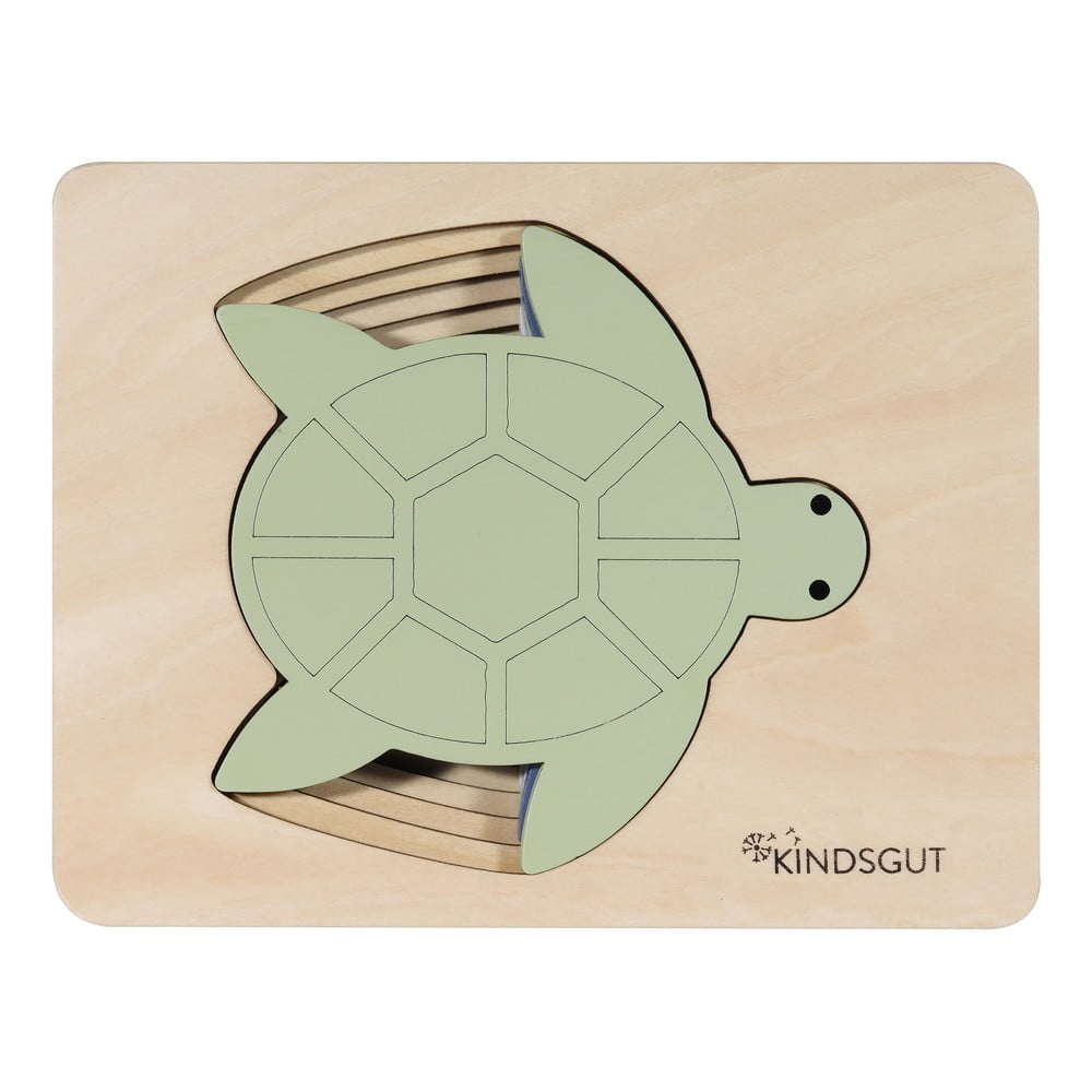 Puzzle de inserat din lemn Turtle – Kindsgut