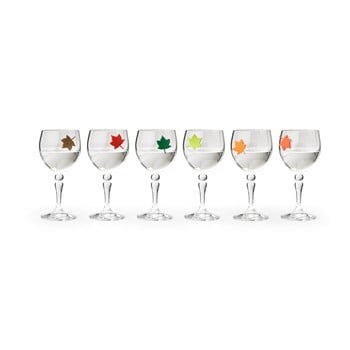 Set 6 identificatoare pahare Qualy&CO Leaf My Glass