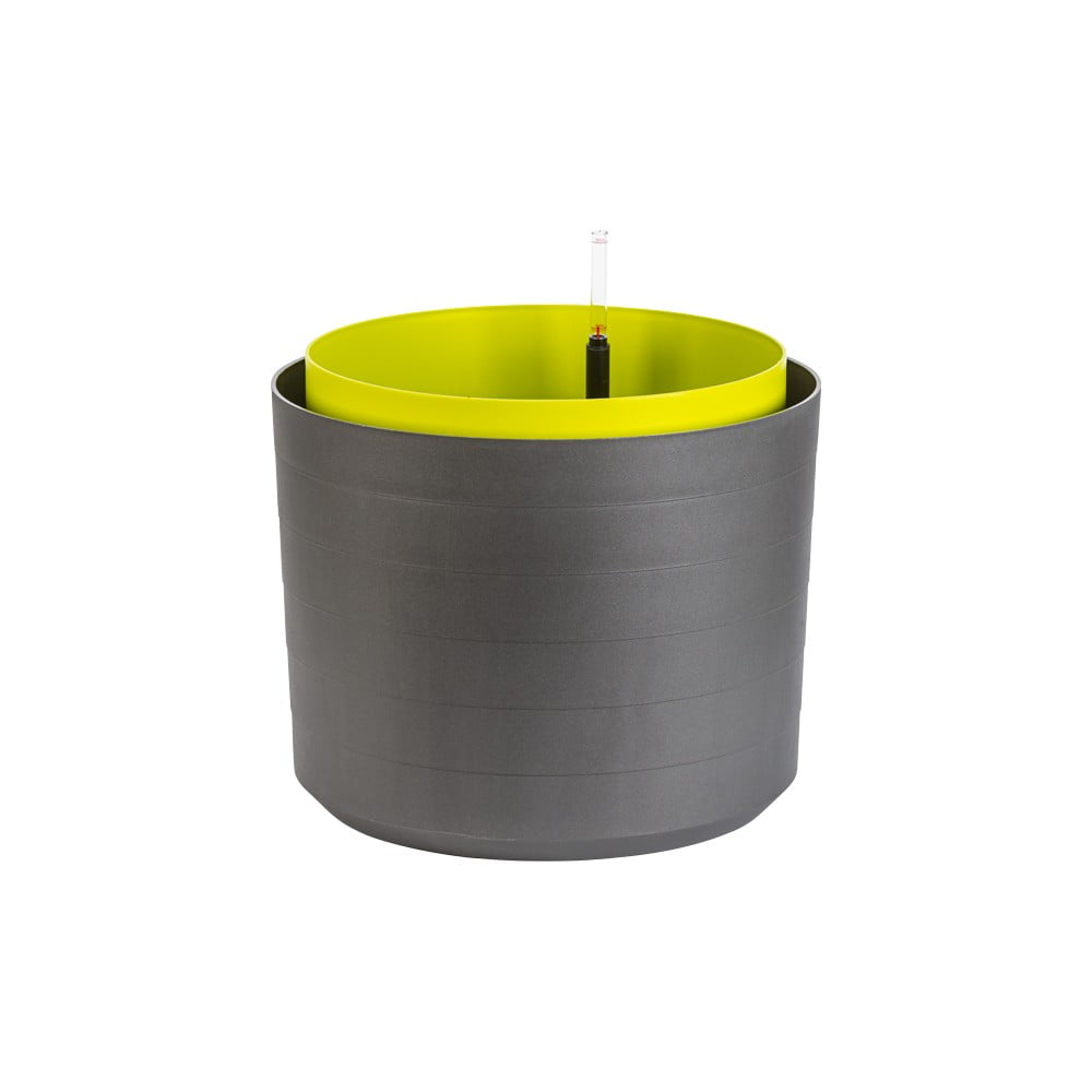 Ghiveci cu sistem de auto-irigare plastia berberis, ø 55 cm, gri închis