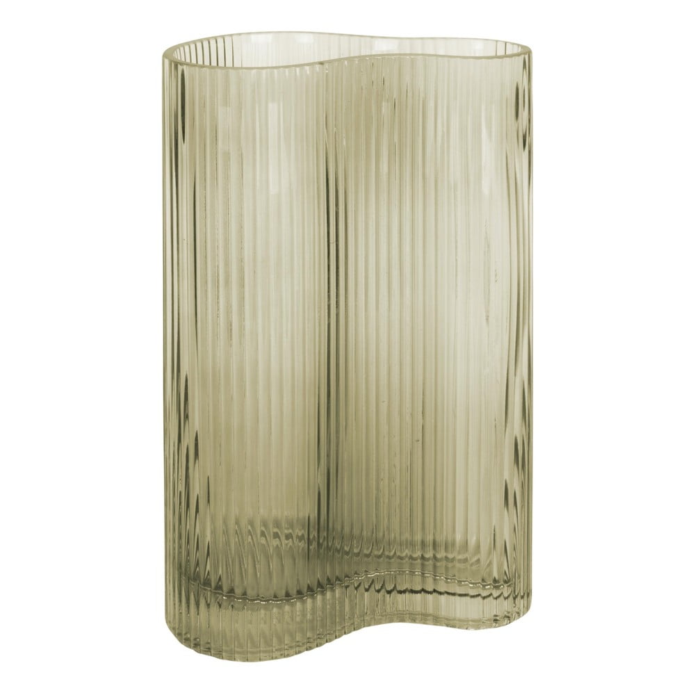 Vază din sticlă PT LIVING Wave, înălțime 27 cm, verde