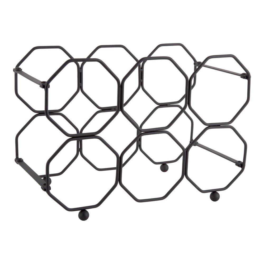 Suport pliabil din metal pentru sticle de vin PT LIVING Honeycomb, negru bonami.ro imagine 2022