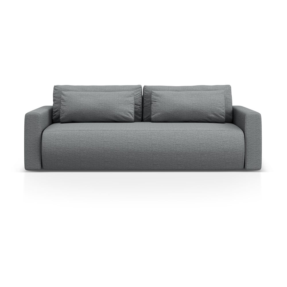 Canapea gri extensibilă/cu spațiu de depozitare 238 cm Belfast – Cosmopolitan Design