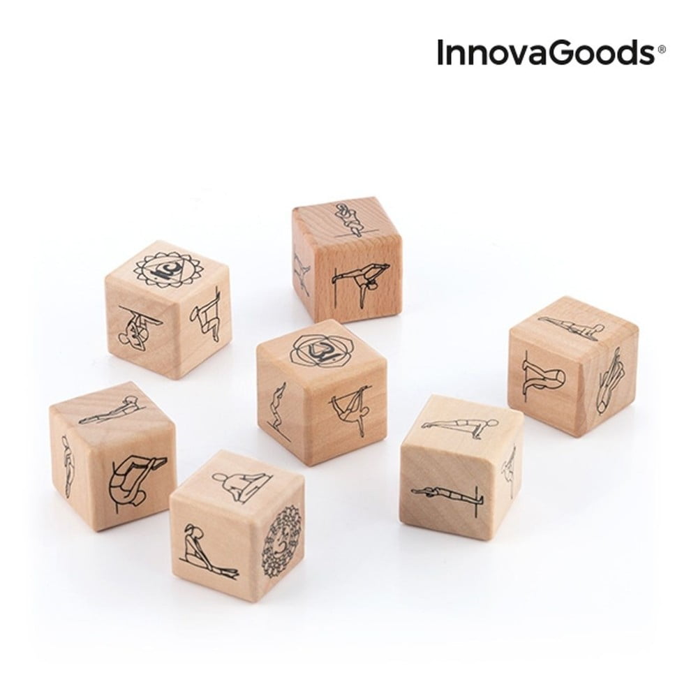 Set 7 cuburi pentru yoga din lemn InnovaGoods Anandice