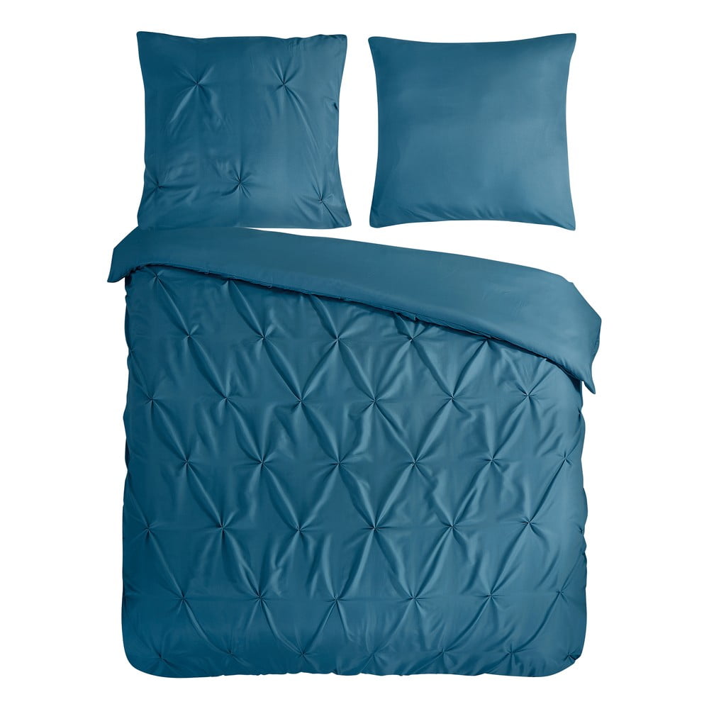 Lenjerie de pat în culoarea petrolului din microfibră pentru pat dublu/extinsă 200x220 cm Pure Elegance – Good Morning