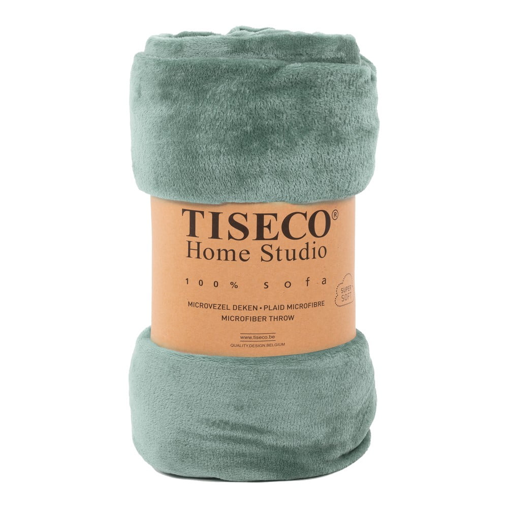 Pătură din micropluș Tiseco Home Studio, 150 x 200 cm, verde bonami.ro imagine noua