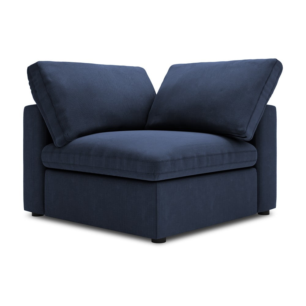 Modul reversibil de colț cu tapițerie din catifea pentru canapea Windsor & Co Sofas Galaxy, albastru închis bonami.ro imagine model 2022