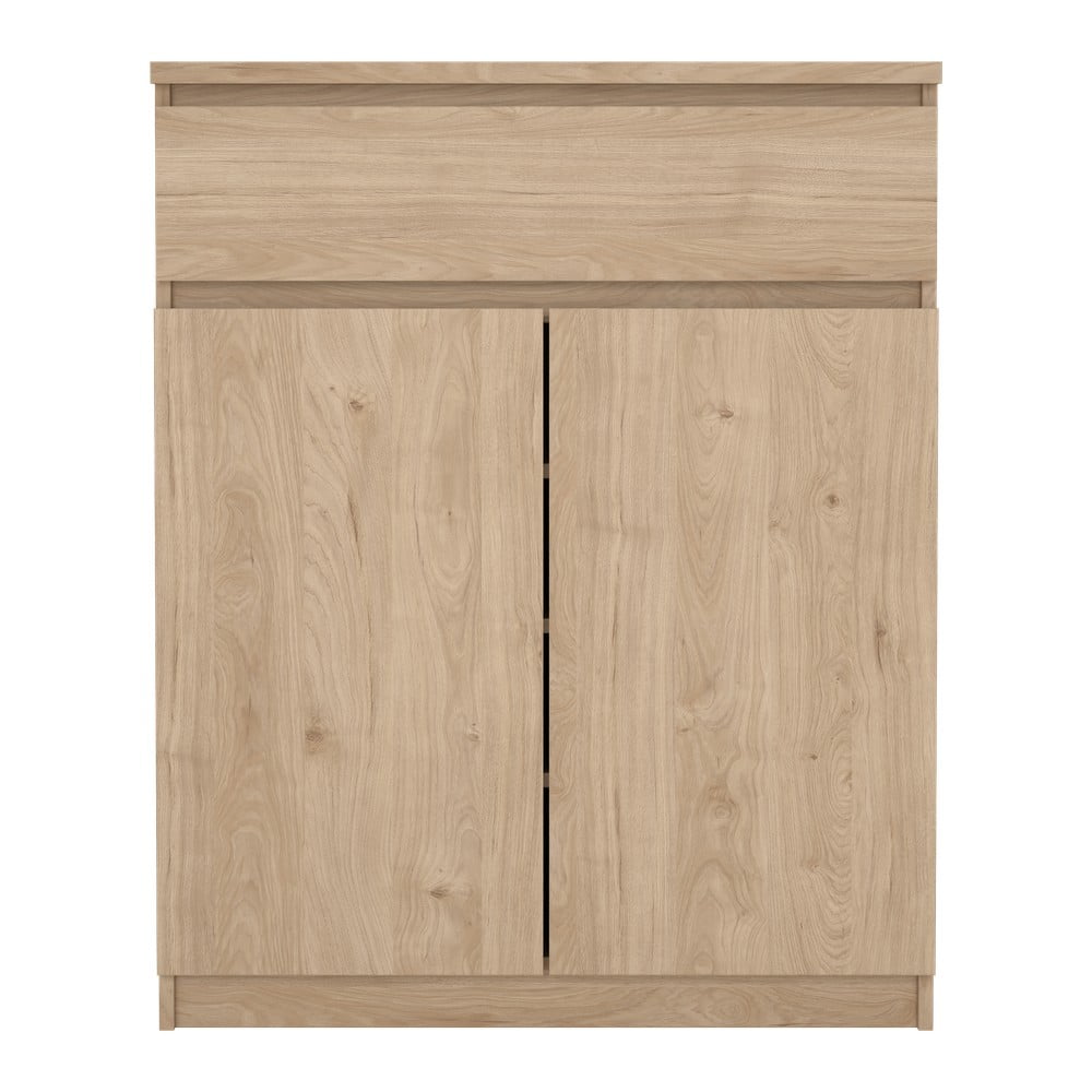 Comodă în culoare naturală cu aspect de lemn de stejar 80x100x40 cm Naia – Tvilum