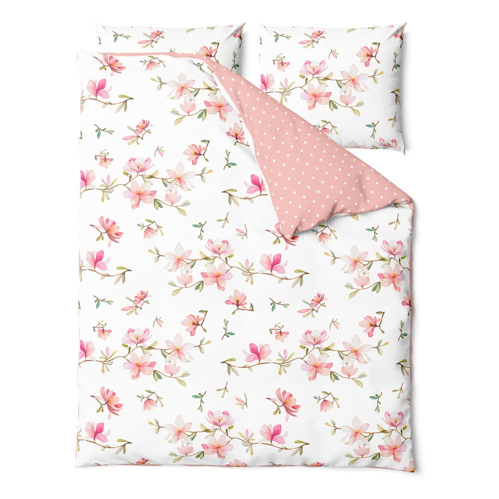 Poza Lenjerie de pat din bumbac pentru pat single Bonami Selection Blush, 140 x 200 cm