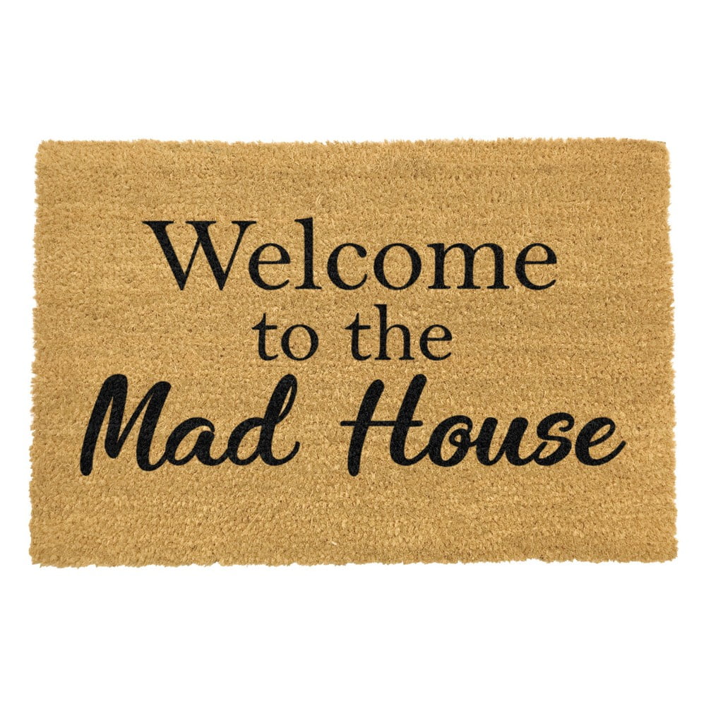Covoraș intrare din fibre de cocos Artsy Doormats Welcome To The Mad House, 40 x 60 cm Artsy Doormats imagine 2022