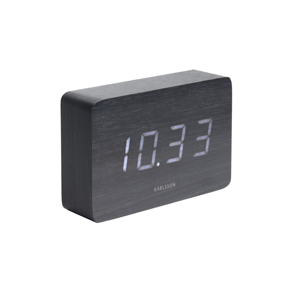 Ceas alarmă cu aspect de lemn Karlsson Square, 15 x 10 cm bonami.ro