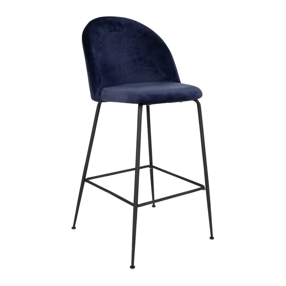 Set 2 scaune bar tapițate House Nordic Lausanne, albastru-negru bonami.ro
