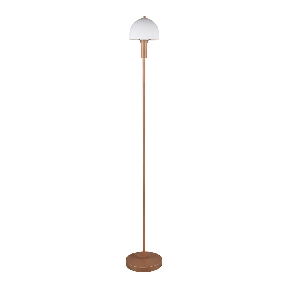 Lampadar în culoarea bronz cu abajur din sticlă (înălțime 120 cm) Glenn – Trio