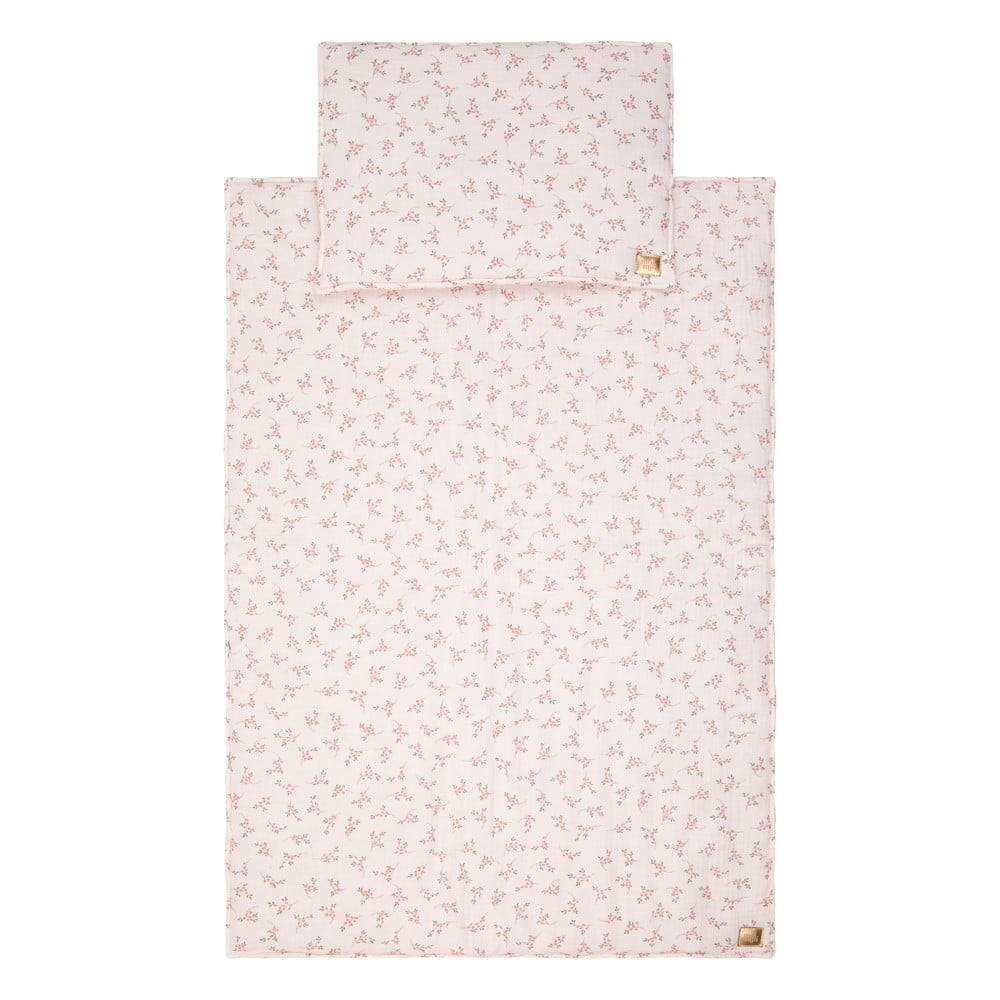 Set de pătuț din muselină roz Tiny Flowers – Moi Mili bonami.ro imagine noua somnexpo.ro