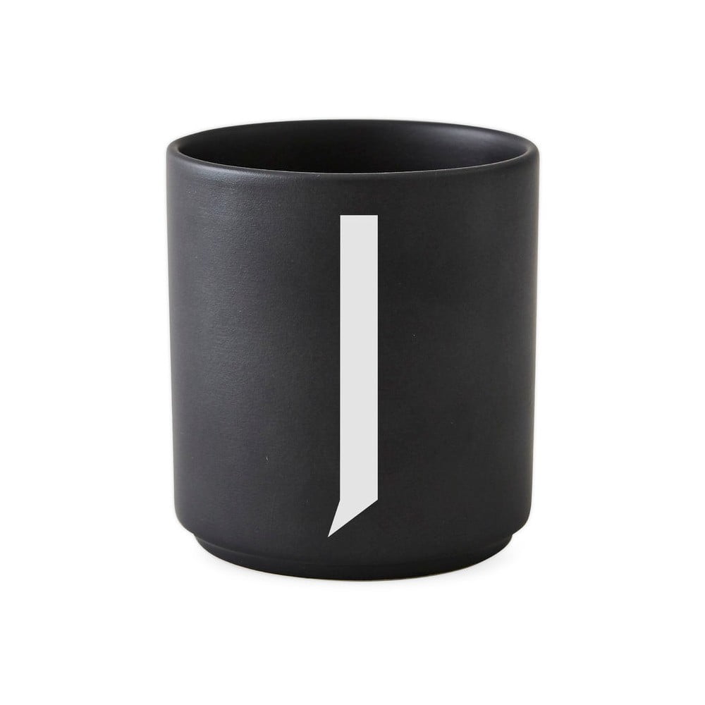 Cană din porțelan Design Letters Alphabet J, 250 ml, negru bonami.ro