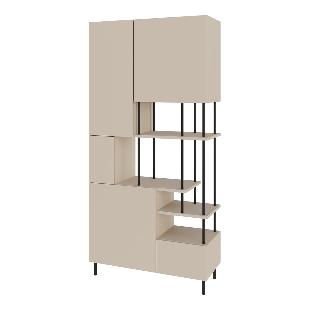 Bibliotecă crem 84x175 cm Perla – Marckeric