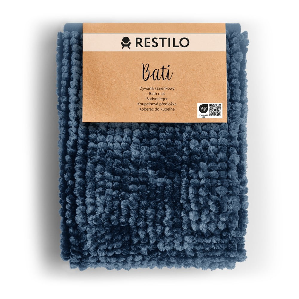 Covoraș de baie albastru închis 70x120 cm Bati – Restilo