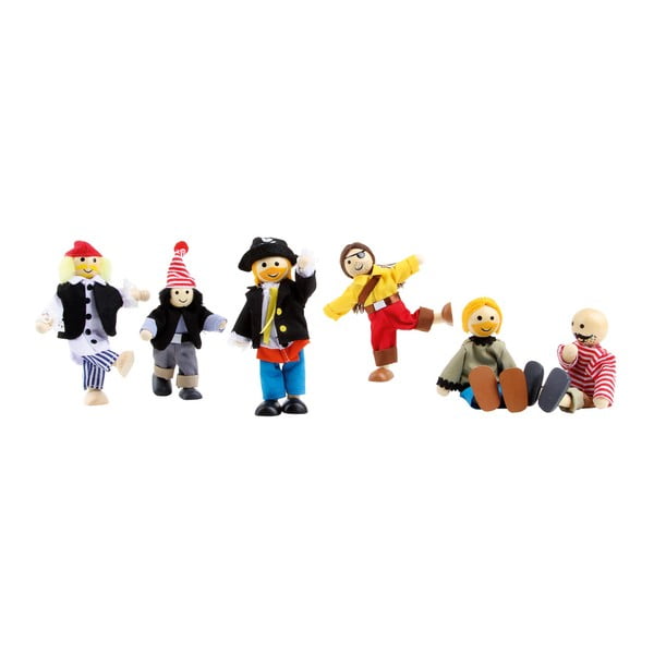 Set figurine din lemn și material textil Legler Pirates