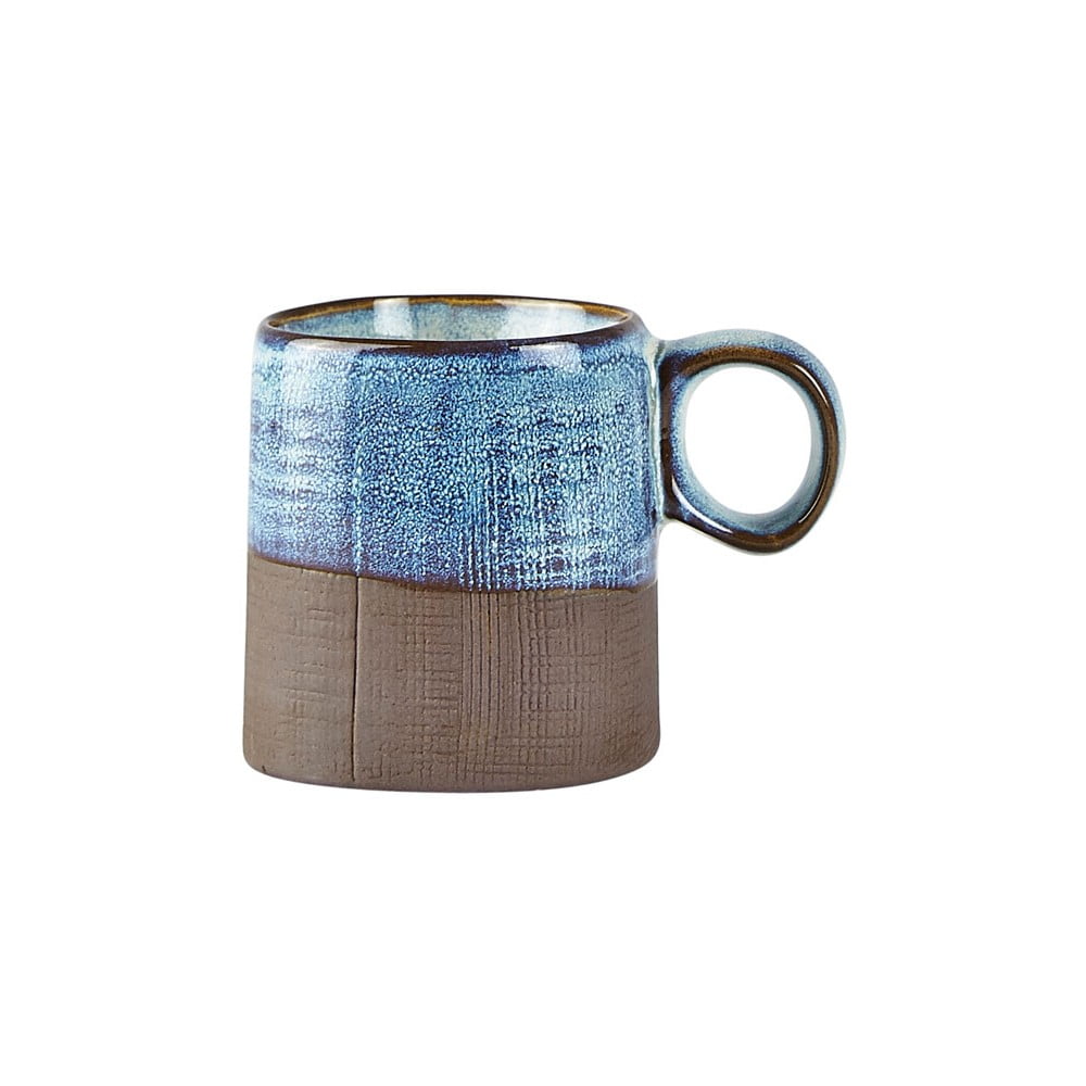 Cană din gresie ceramică Villa Collection Alta, 130 ml, albastru – maro bonami.ro