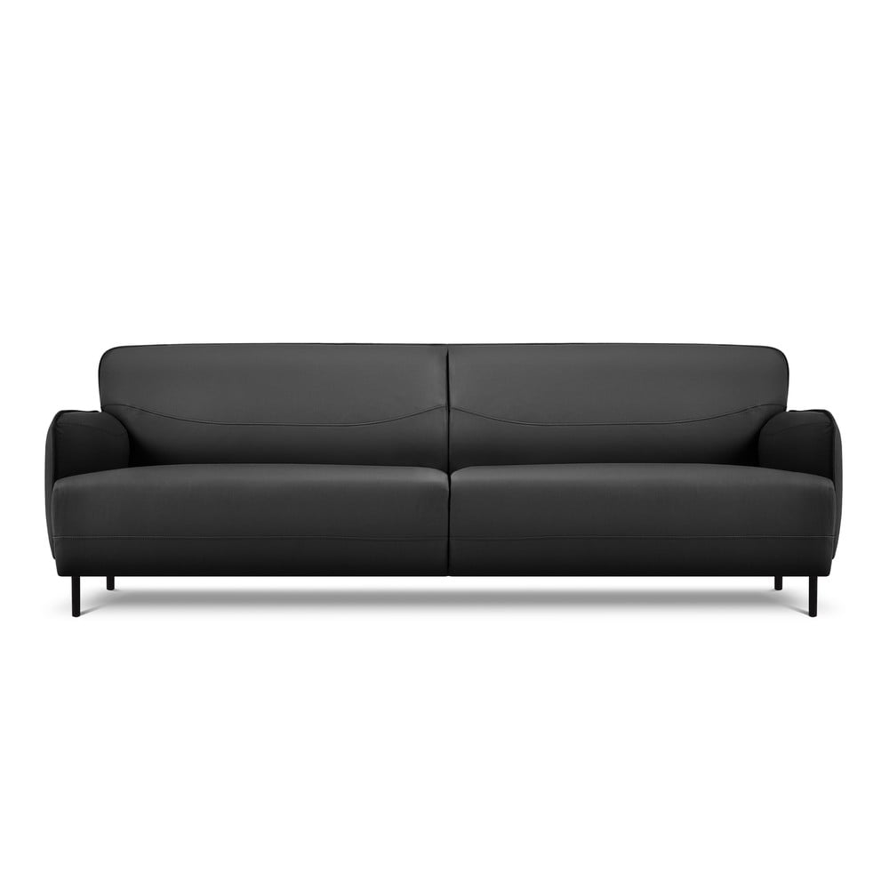 Poza Canapea din piele Windsor & Co Sofas Neso, 235 x 90 cm, gri inchis