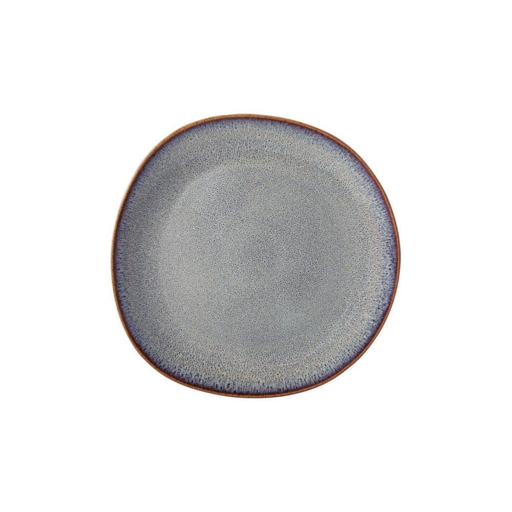 Poza Farfurie din gresie ceramica Villeroy & Boch Like Lave, Ã¸ 28 cm, gri - maro