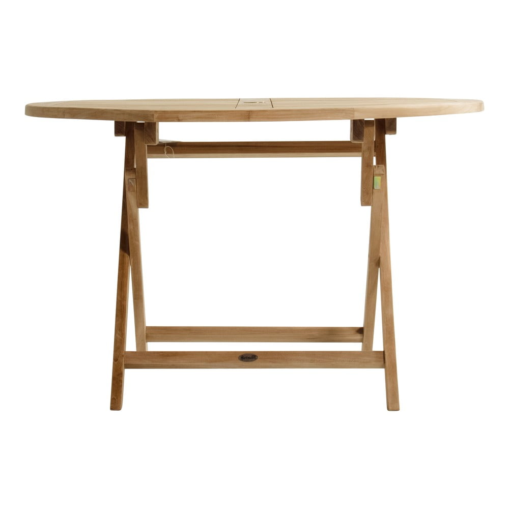 Masă de grădină rotundă din lemn de tec ø 120 cm Skaga – Hartman