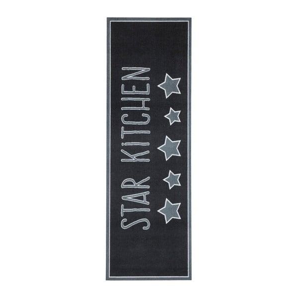 Covor de bucătărie / traversă Zala Living Star Kitchen, 50 x 150 cm, negru